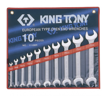 НАБОР РОЖКОВЫХ КЛЮЧЕЙ, 6-28 ММ, 10 ПРЕДМЕТОВ KING TONY 1110MR